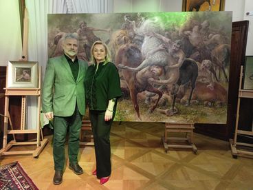 Premiera obrazu „Walka centaurów” w pałacu Męcińskich w Działoszynie
